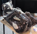 Sculpture mosaïque chat  – art déco fait main en mosaïque & verre – pièce unique pour intérieur / extérieur couvert