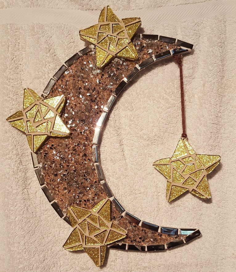 Mond und Stern in Mosaik
