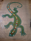 Salamandre pour piscine vert .mosaïque piscine