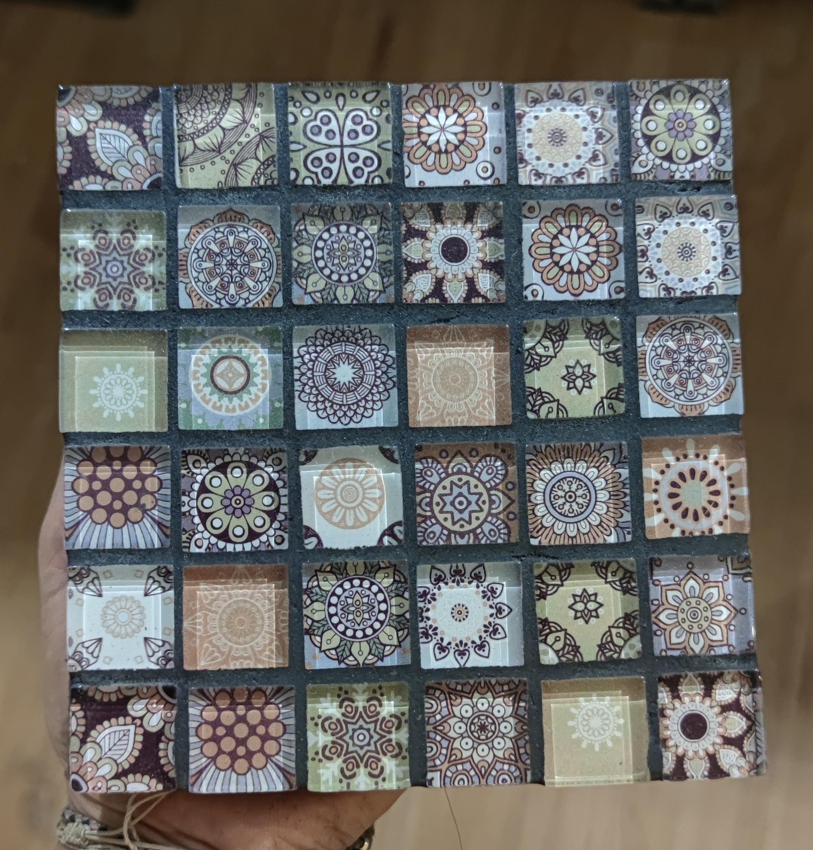Dessous de plat mosaique multicolore