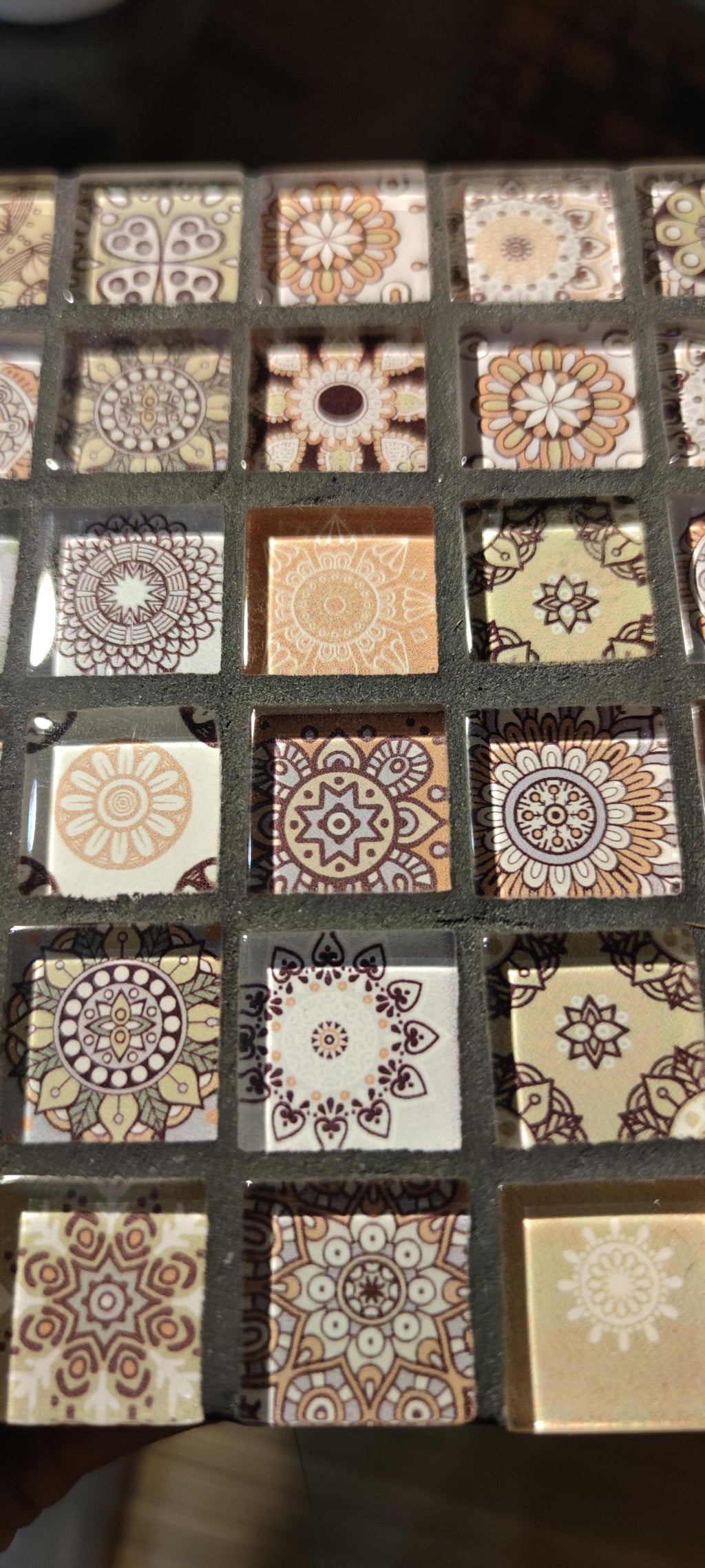 Multicoloured mosaic trivet