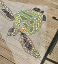 Tortue de mer en mosaïque pour piscine