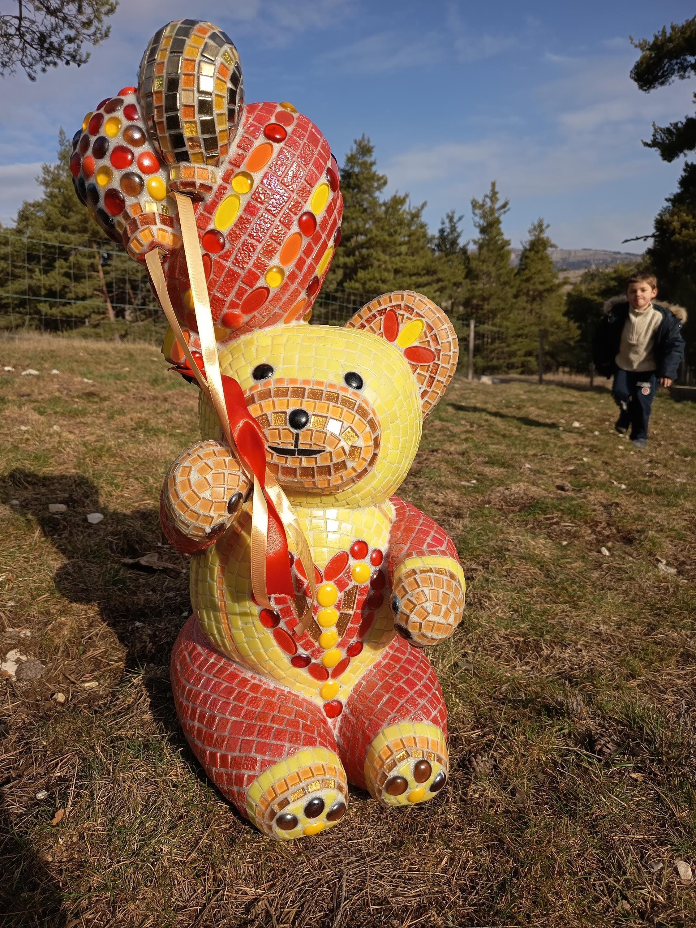 ourson en mosaïque/sculpture en mosaïque/sculpture extérieur