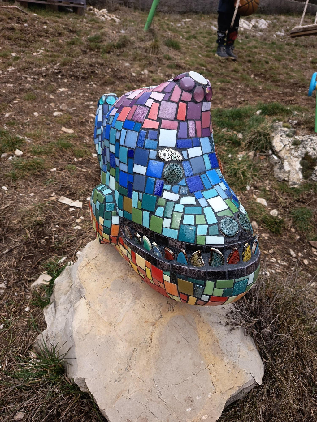 Poisson en mosaïque/sculpture en mosaique