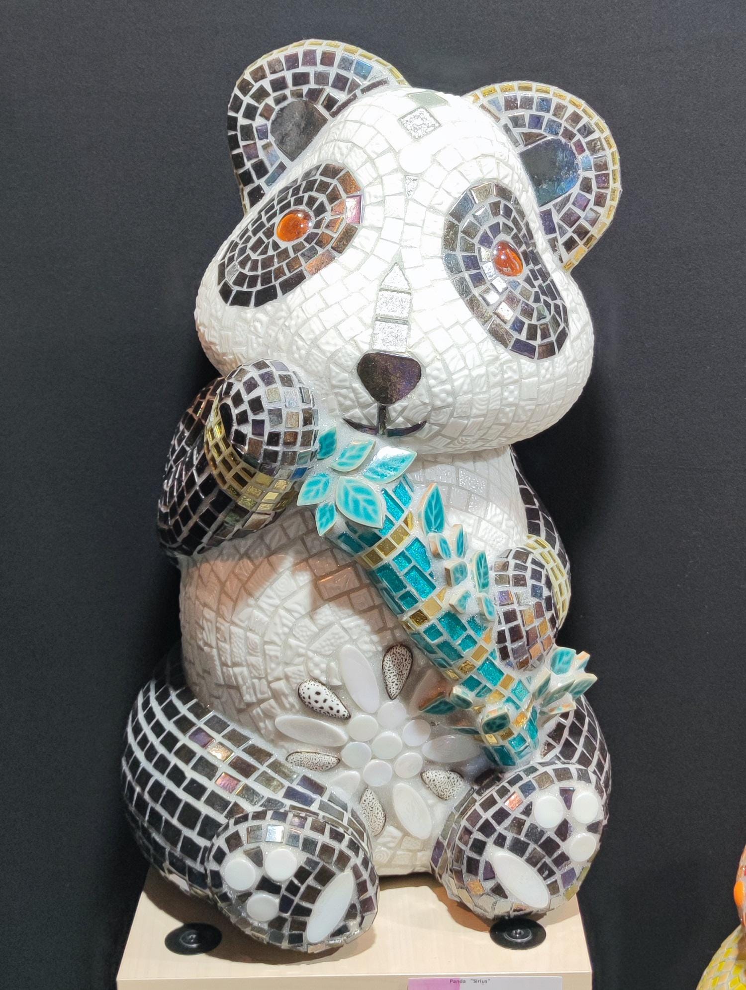 Sirius le panda -Sculpture en mosaïque