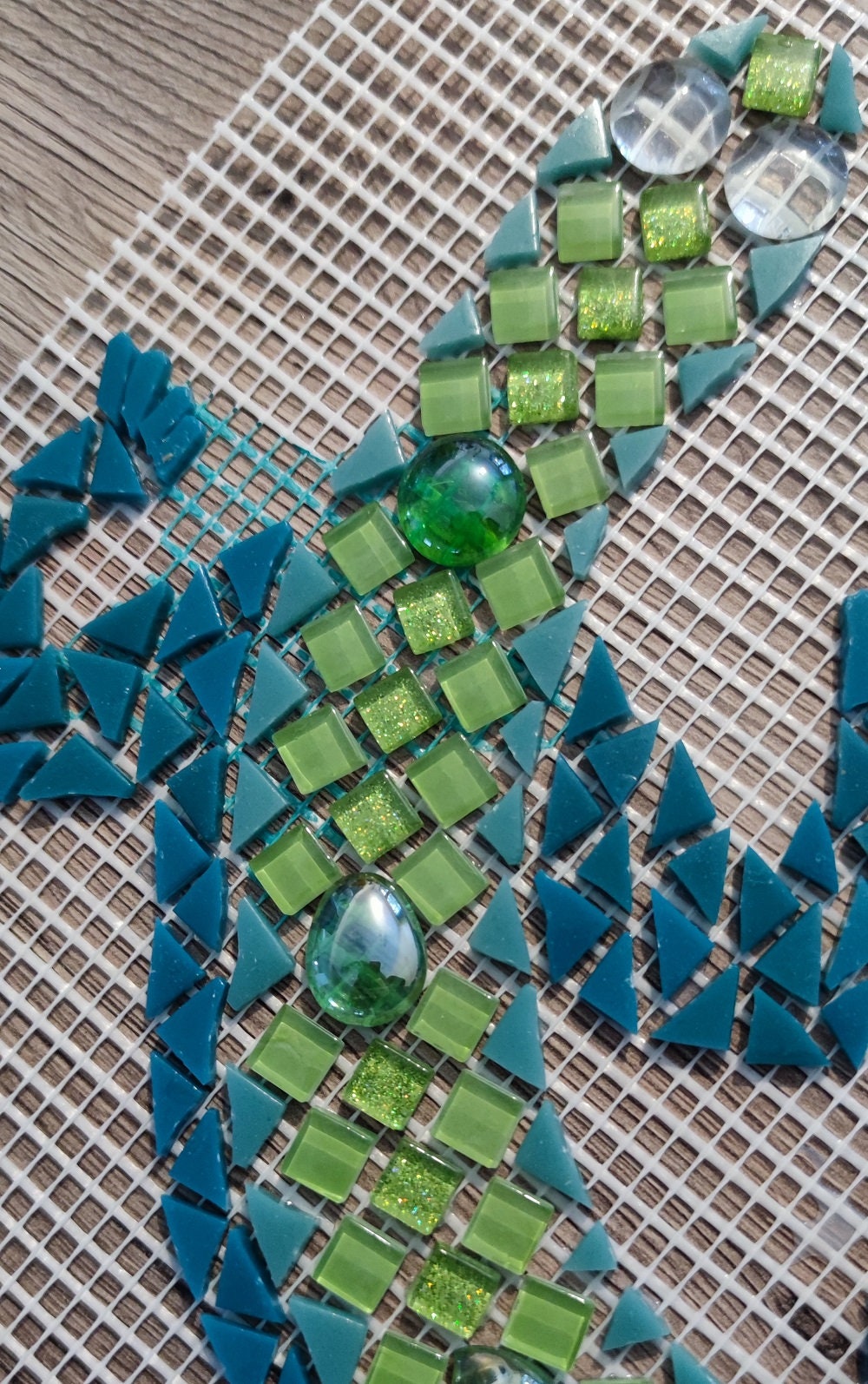 Salamandre mosaïque diffèrent ton de vert