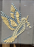 Colombe  mosaïque emaux de verre et vetrocristal