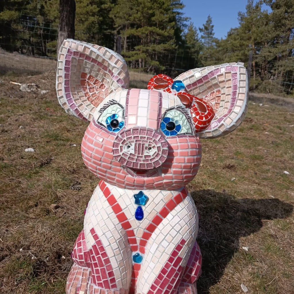Cochon en mosaïque / mosaïque d'art/ sculpture en mosaïque