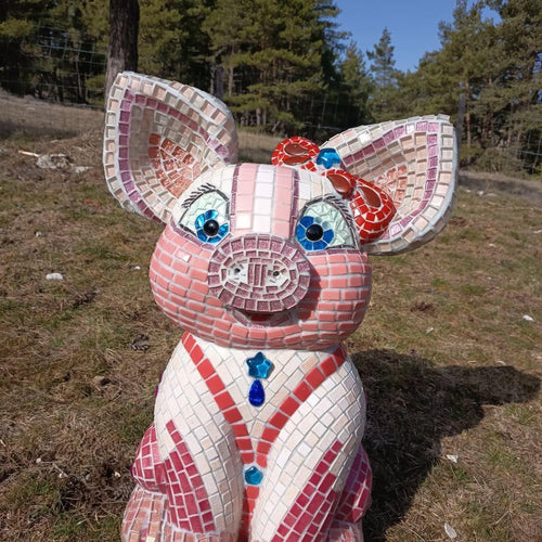Mosaikschwein / Mosaikkunst / Mosaikskulptur