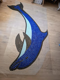 Dauphin mosaïque emaux de verre pour piscine en stock