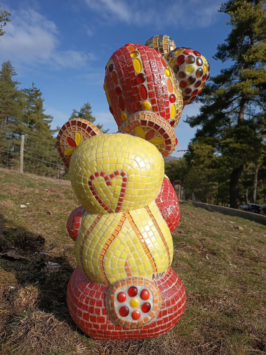 ourson en mosaïque/sculpture en mosaïque/sculpture extérieur