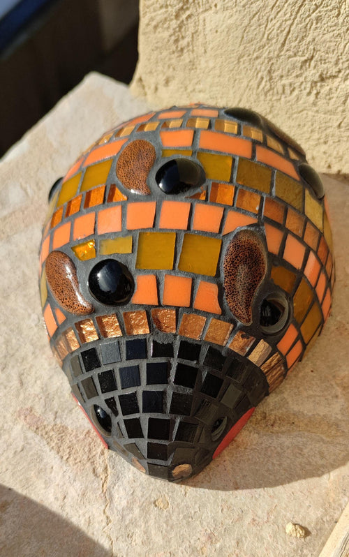 Marienkäfer Orange Mosaik- Skulptur Außenbereich