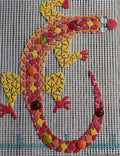 Salamandre mosaïque rouge,orange,jaune
