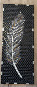 Jolie plume en mosaïque