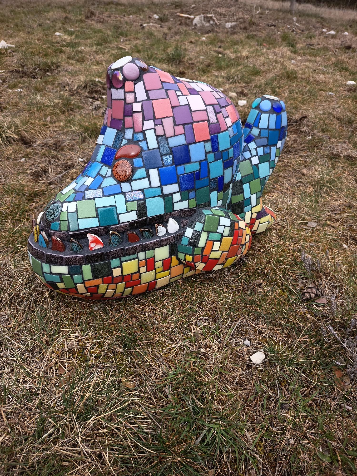 Poisson en mosaïque/sculpture en mosaique