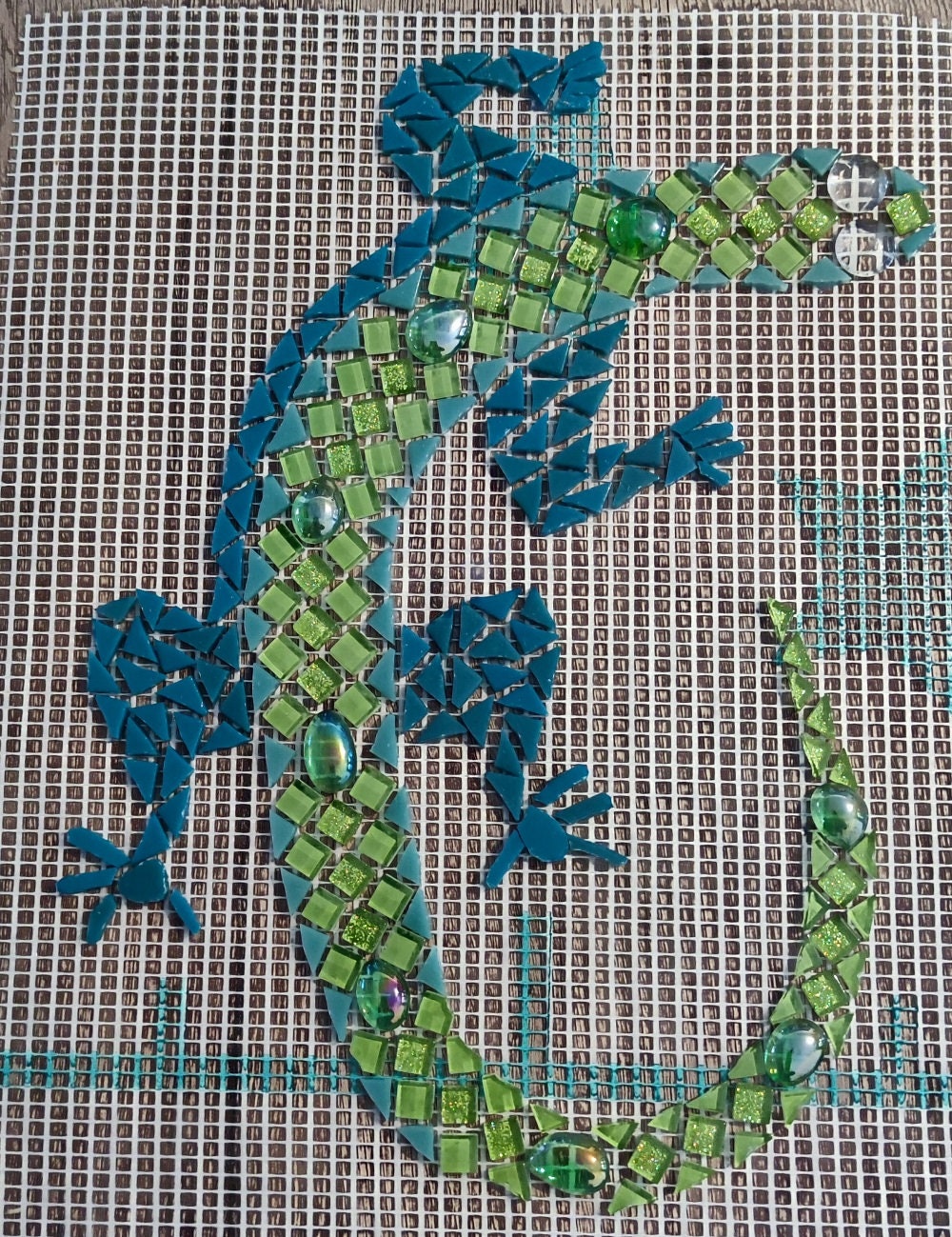 Salamandre mosaïque diffèrent ton de vert