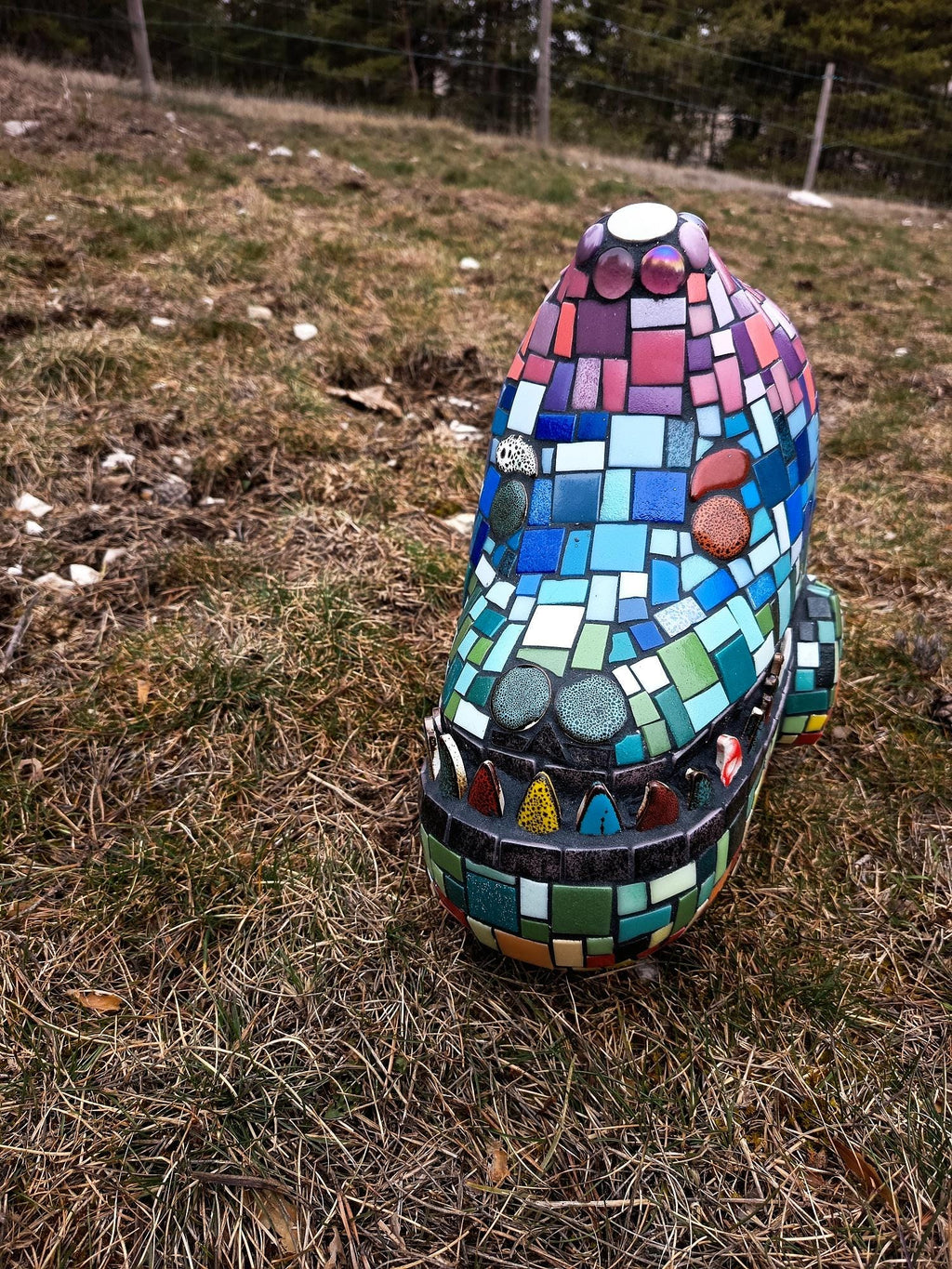 Poisson en mosaïque/sculpture en mosaique