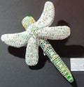 Sculpture mosaïque libellule verte – art déco fait main en mosaïque & verre – pièce unique pour intérieur / extérieur / jardin