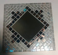 Miroir mosaïque  carrée émaux et pate de verre