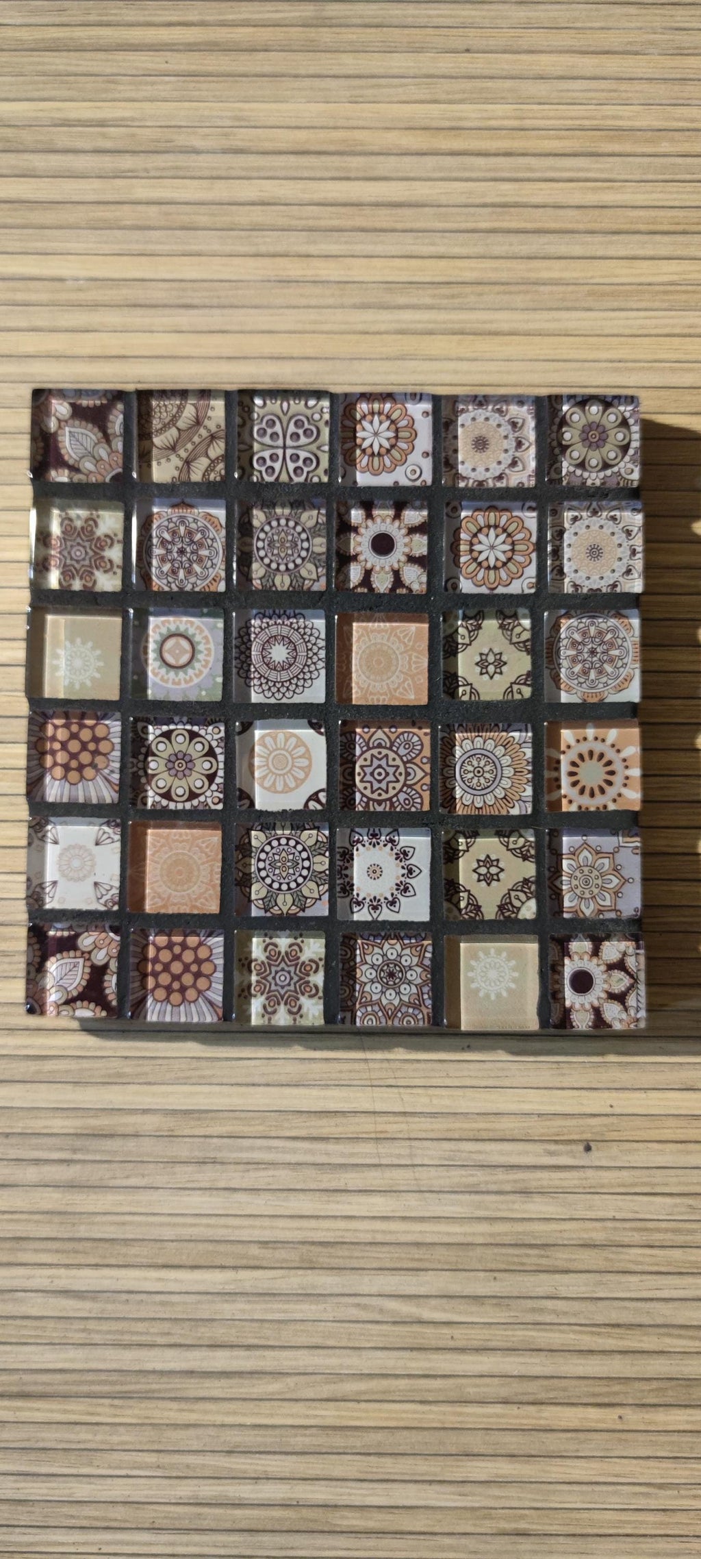Multicoloured mosaic trivet