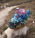 Poisson en mosaïque/sculpture en mosaique